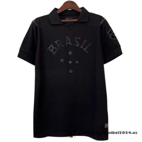 Camiseta Brasil Retro 2013 2014 Negro Venta Replicas