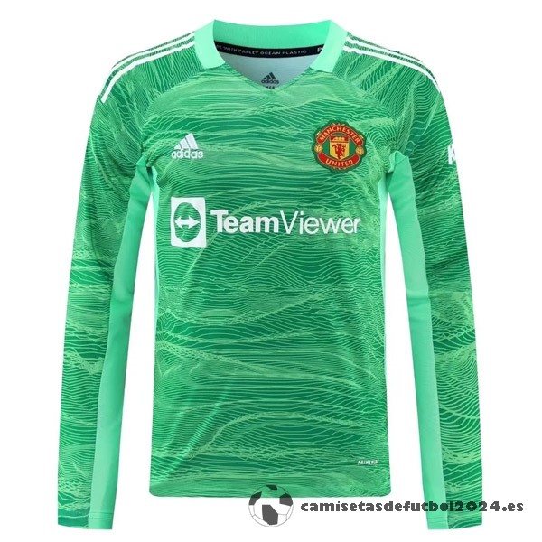 Camiseta Manga Larga Portero Manchester United 2021 2022 Verde Venta Replicas