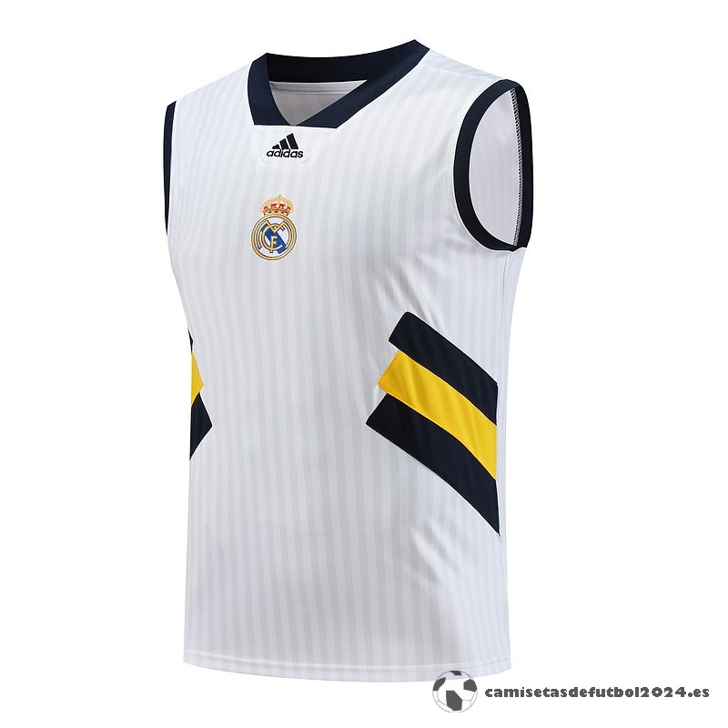 Camiseta Sin Mangas Real Madrid 2023 2024 Blanco Amarillo Venta Replicas