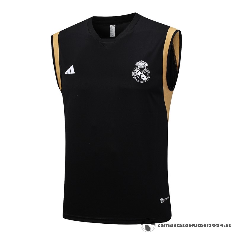 Camiseta Sin Mangas Real Madrid 2023 2024 Negro Amarillo Venta Replicas