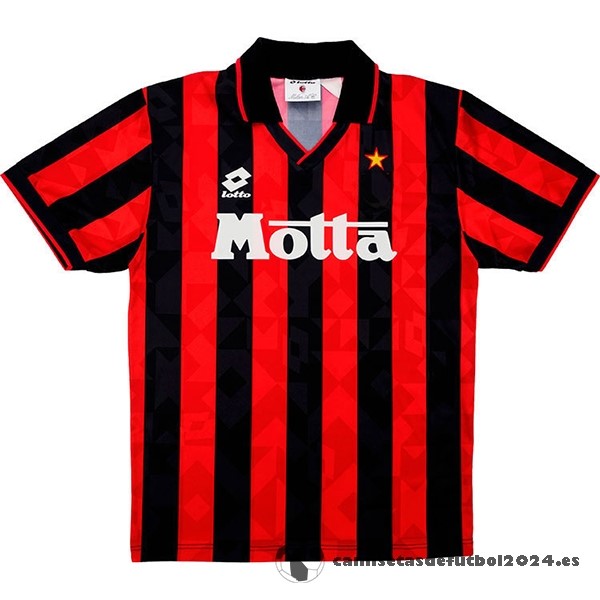 Casa Camiseta AC Milan Retro 1993 1994 Negro Rojo Venta Replicas