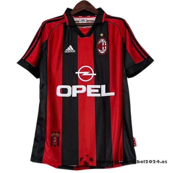 Casa Camiseta AC Milan Retro 1998 2000 Rojo Venta Replicas