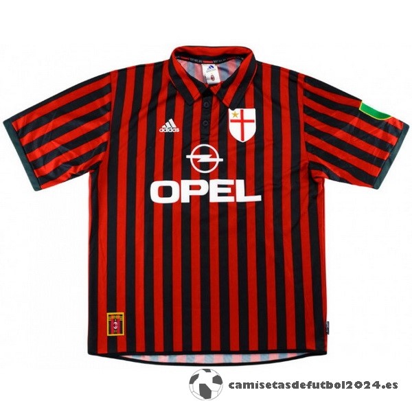 Casa Camiseta AC Milan Retro 1999 2000 Rojo Venta Replicas