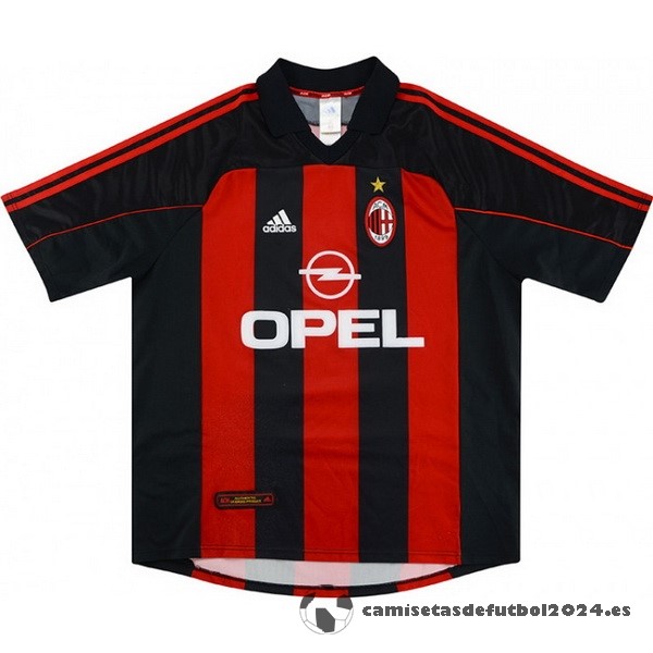 Casa Camiseta AC Milan Retro 2000 2002 Rojo Venta Replicas