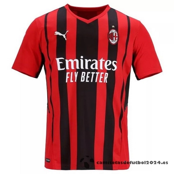 Casa Camiseta AC Milan Retro 2021 2022 Rojo Negro Venta Replicas
