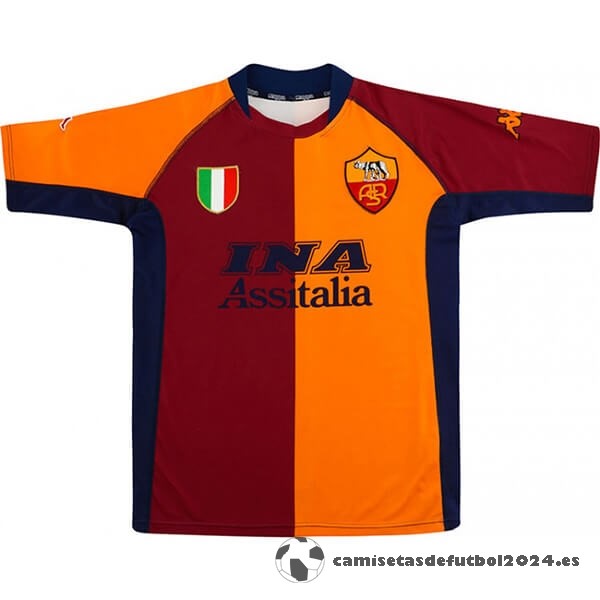 Casa Camiseta As Roma Retro 2001 2002 Naranja Venta Replicas