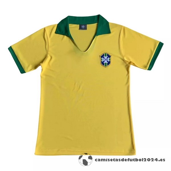 Casa Camiseta Brasil Retro 1957 Amarillo Venta Replicas