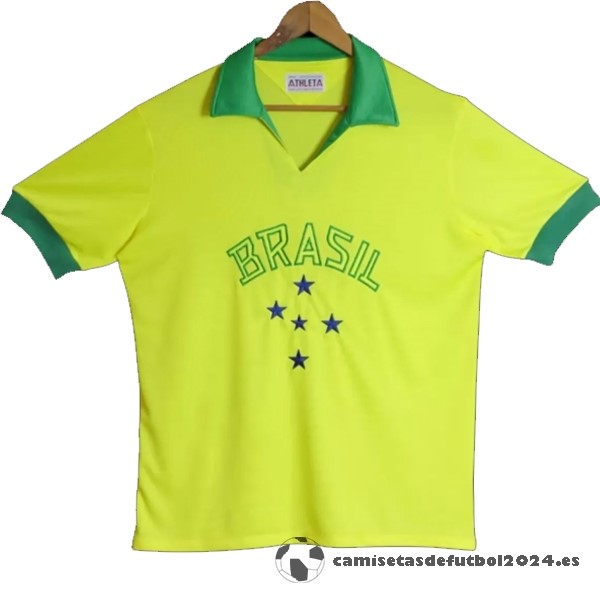 Casa Camiseta Brasil Retro 1958 Amarillo Venta Replicas