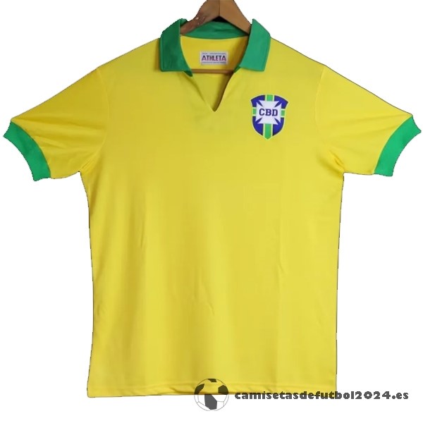 Casa Camiseta Brasil Retro 1958 I Amarillo Venta Replicas