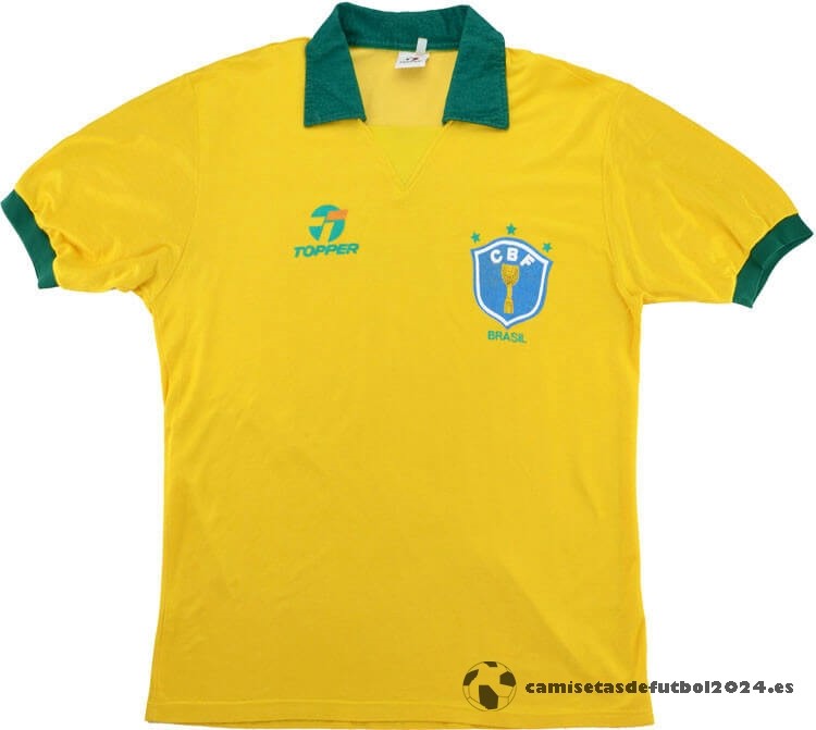 Casa Camiseta Brasil Retro 1988 Amarillo Venta Replicas