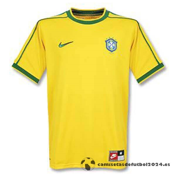 Casa Camiseta Brasil Retro 1998 Amarillo Venta Replicas