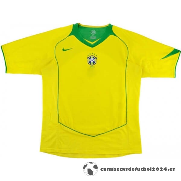 Casa Camiseta Brasil Retro 2004 Amarillo Venta Replicas