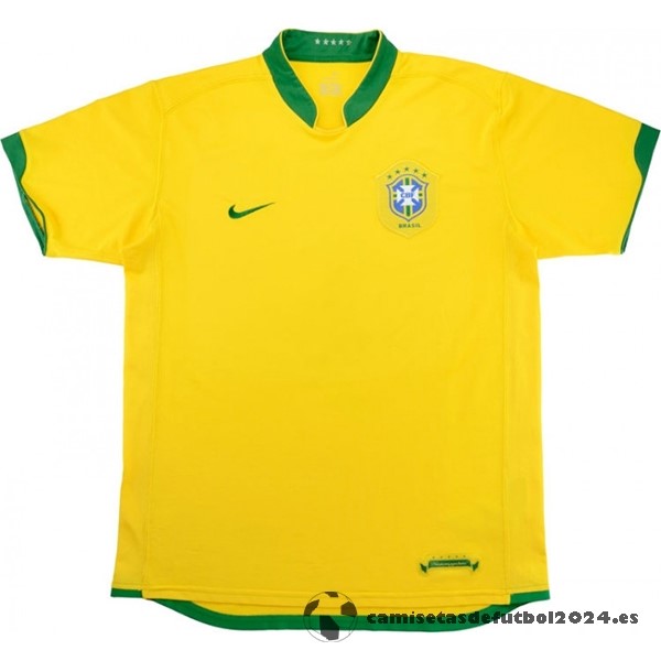 Casa Camiseta Brasil Retro 2006 Amarillo Venta Replicas