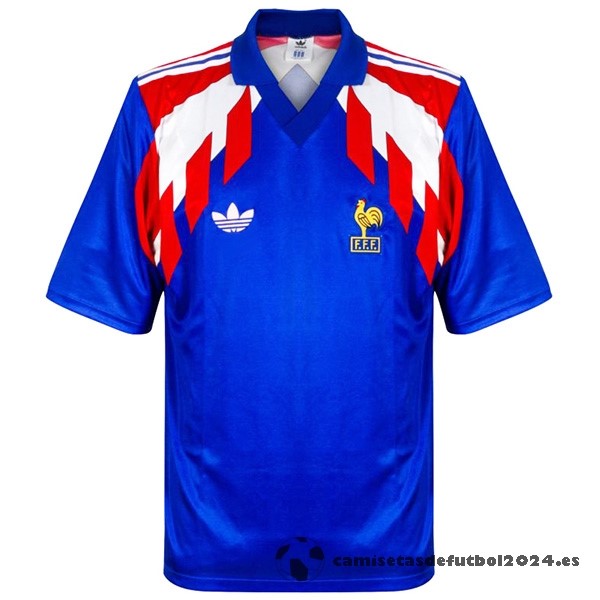 Casa Camiseta Francia Retro 1988 1990 Azul Venta Replicas