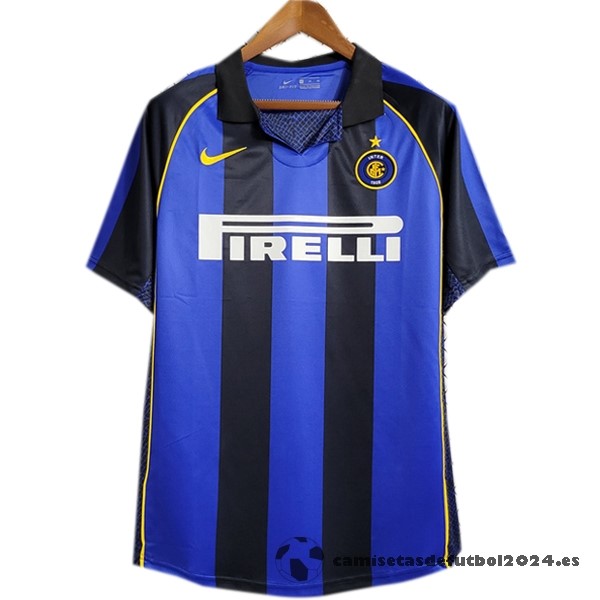 Casa Camiseta Inter Milán Retro 2001 2002 Azul Venta Replicas