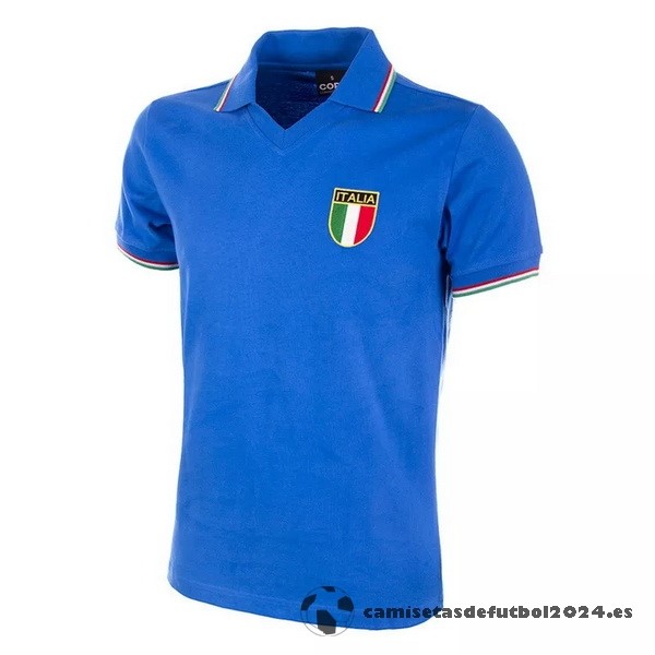 Casa Camiseta Italy Retro 1982 Azul Venta Replicas