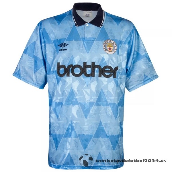 Casa Camiseta Manchester City Retro 1989 Azul Venta Replicas
