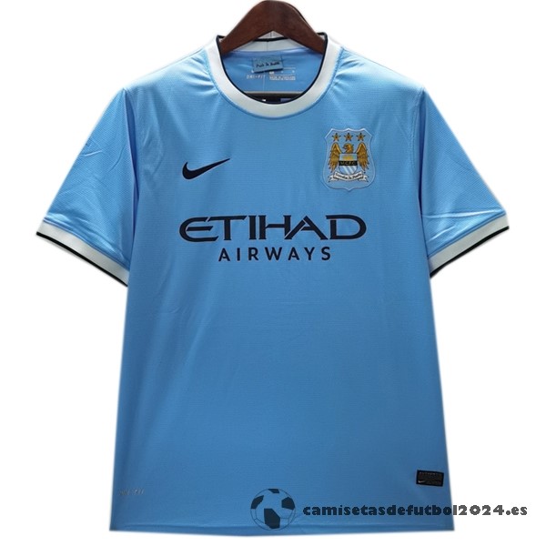 Casa Camiseta Manchester City Retro 2013 2014 Azul Venta Replicas