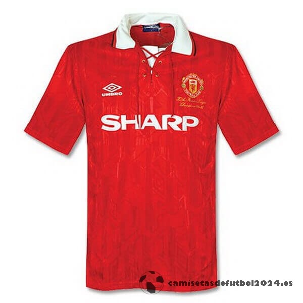 Casa Camiseta Manchester United Retro 1992 1993 Rojo Venta Replicas