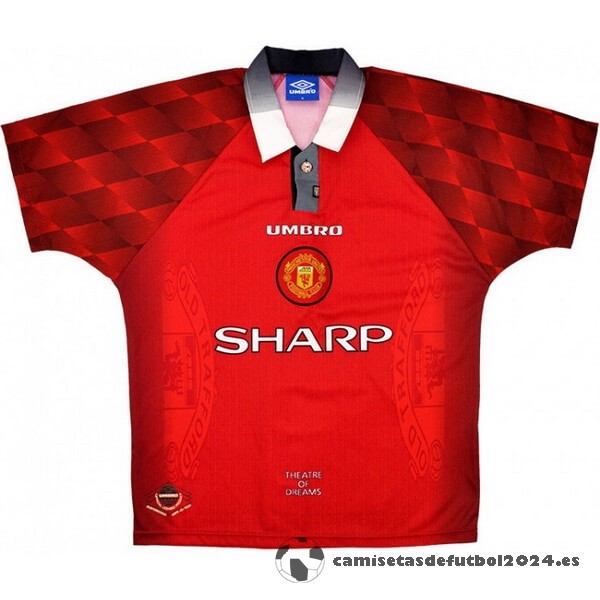 Casa Camiseta Manchester United Retro 1996 1997 Rojo Venta Replicas