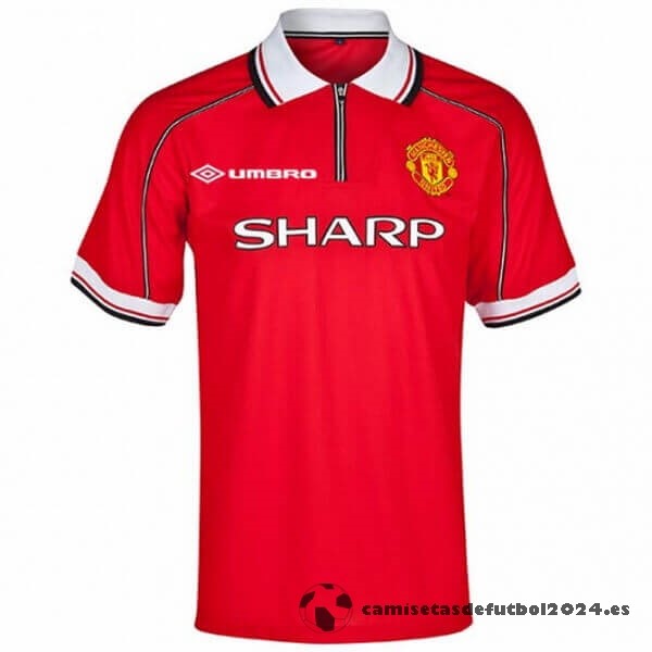 Casa Camiseta Manchester United Retro 1998 1999 Rojo Venta Replicas