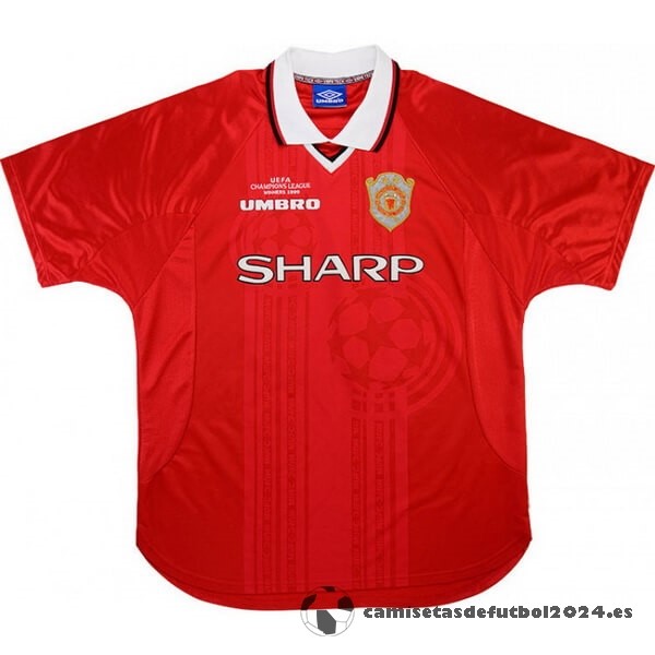 Casa Camiseta Manchester United Retro 1999 2000 Rojo Venta Replicas