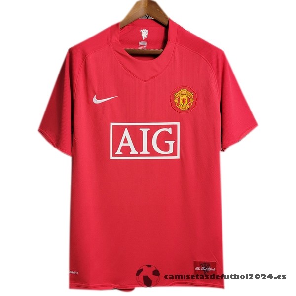 Casa Camiseta Manchester United Retro 2007 2008 Rojo Venta Replicas