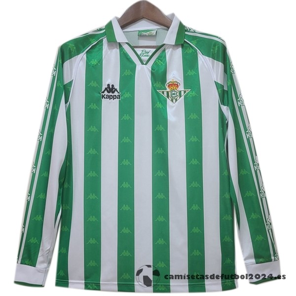 Casa Camiseta Manga Larga Real Betis Retro 1995 1997 Verde Venta Replicas