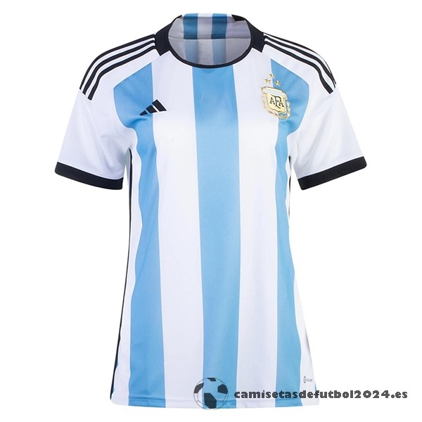 Casa Camiseta Mujer Argentina 3 Stars 2022 Azul Blanco Venta Replicas