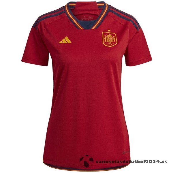 Casa Camiseta Mujer España 2022 Rojo Venta Replicas