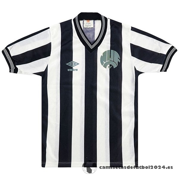 Casa Camiseta Newcastle United Retro 1983 1986 Negro Blanco Venta Replicas