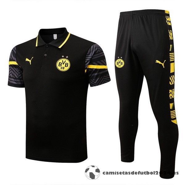 Conjunto Completo Polo Borussia Dortmund 2022 2023 Negro I Amarillo Venta Replicas