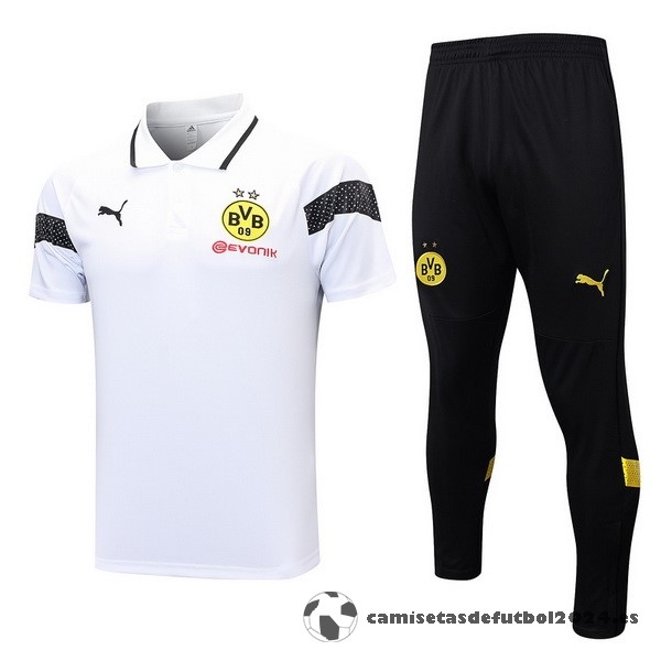 Conjunto Completo Polo Borussia Dortmund 2023 2024 Blanco Negro Venta Replicas