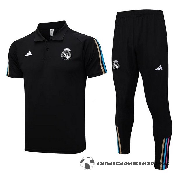 Conjunto Completo Polo Real Madrid 2023 2024 Negro Venta Replicas