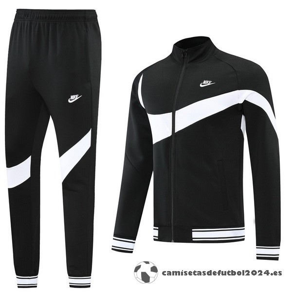 Conjunto Completo Ropa Deportiva Con Cremallera Larga Nike 2022 2023 Negro Blanco Venta Replicas