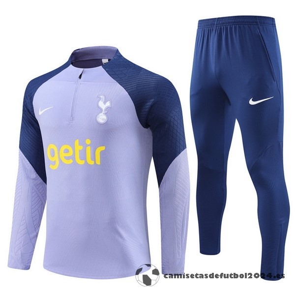 Conjunto Completo Sudadera Entrenamiento Jugadores Niños Tottenham Hotspur 2023 2024 Purpura Azul Venta Replicas