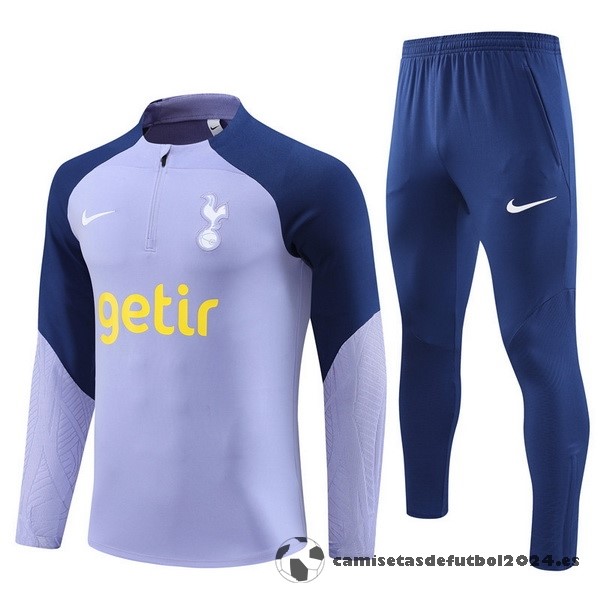 Conjunto Completo Sudadera Entrenamiento Niños Tottenham Hotspur 2023 2024 Purpura Azul Venta Replicas