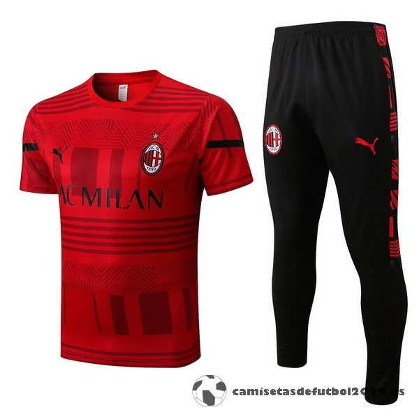 Entrenamiento Conjunto Completo AC Milan 2022 2023 Rojo I Negro Venta Replicas