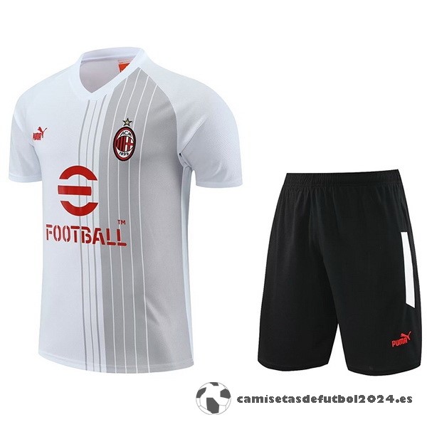 Entrenamiento Conjunto Completo AC Milan 2023 2024 Blanco Negro Venta Replicas