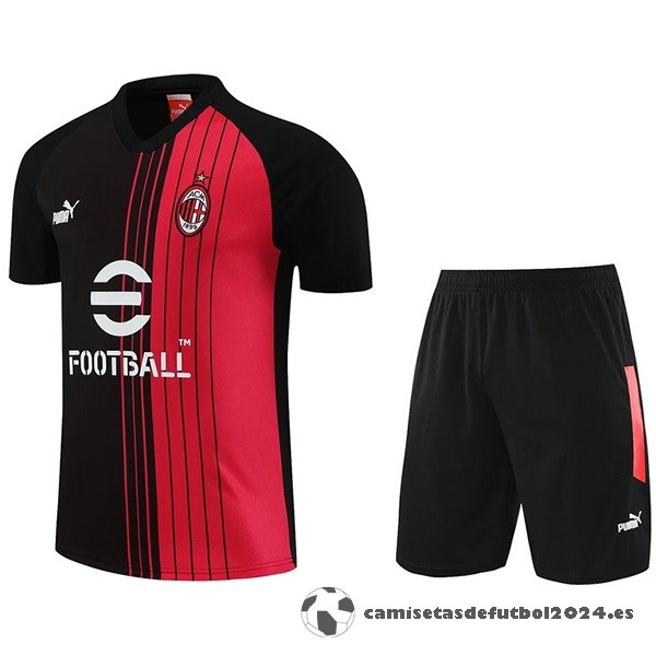 Entrenamiento Conjunto Completo AC Milan 2023 2024 Negro Rojo Venta Replicas