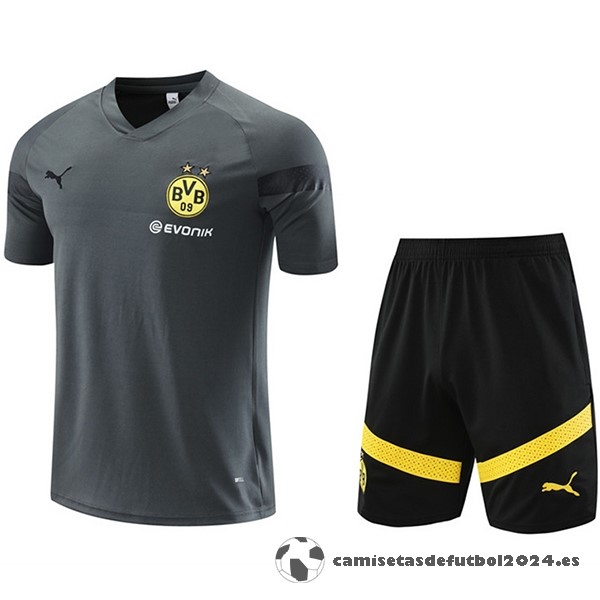 Entrenamiento Conjunto Completo Borussia Dortmund 2022 2023 Gris II Negro Venta Replicas