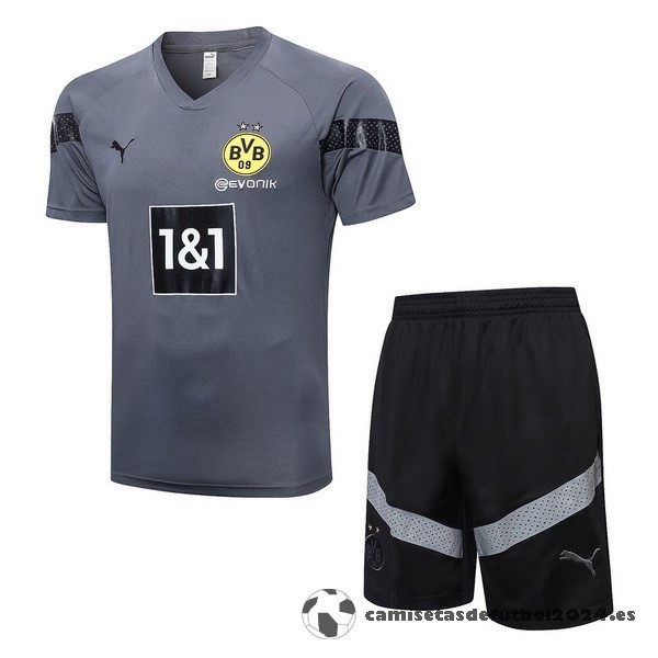 Entrenamiento Conjunto Completo Borussia Dortmund 2022 2023 Gris I Negro Venta Replicas