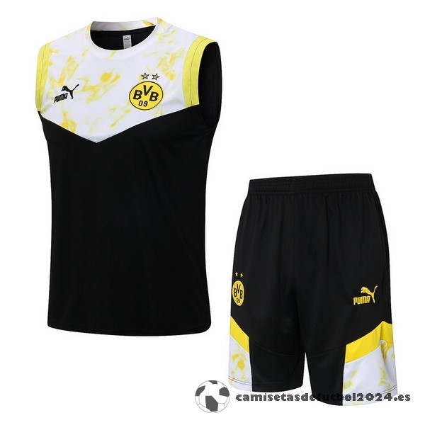 Entrenamiento Sin Mangas Conjunto Completo Borussia Dortmund 2022 2023 Amarillo Negro Venta Replicas