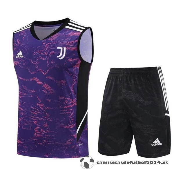 Entrenamiento Sin Mangas Conjunto Completo Juventus 2023 2024 Purpura Negro Venta Replicas