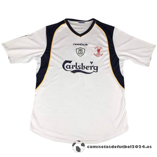 European Super Cup Casa Camiseta Liverpool Retro 2005 Blanco Venta Replicas