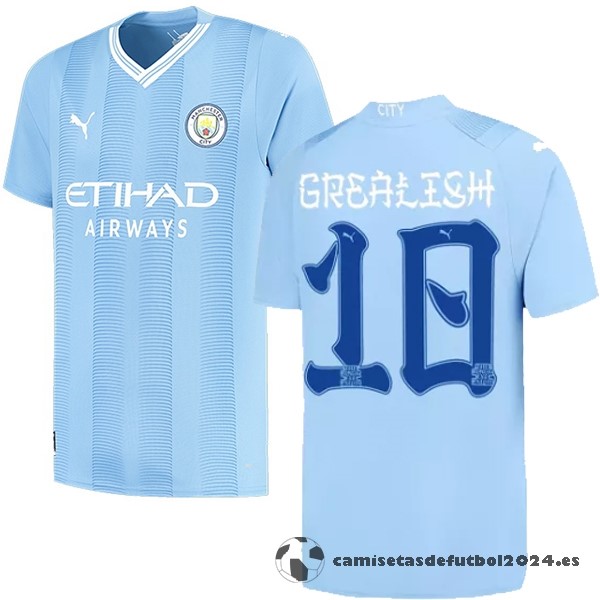 NO.10 Grealish Casa Camiseta Manchester City 2023 2024 Azul Venta Replicas