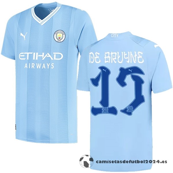 NO.17 De Bruyne Casa Camiseta Manchester City 2023 2024 Azul Venta Replicas