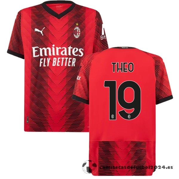 NO.19 Theo Tailandia Casa Camiseta AC Milan 2023 2024 Rojo Venta Replicas