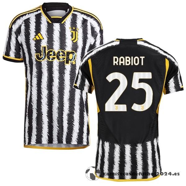 NO.25 Rabiot Tailandia Casa Jugadores Camiseta Juventus 2023 2024 Amarillo Negro Venta Replicas