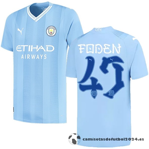 NO.47 Foden Casa Camiseta Manchester City 2023 2024 Azul Venta Replicas